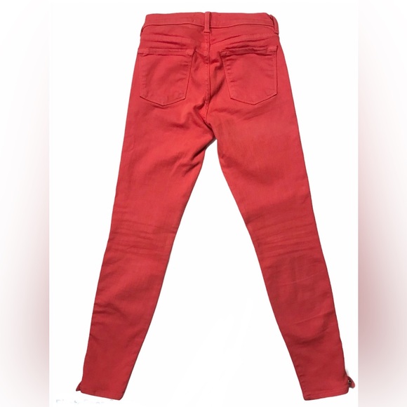 J Brand Intermix Skinny Jeans Low Fiery Red 24 - Picture 3 of 8